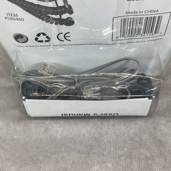 Living Solutions Corded Telephone Phone Gray/Black Caller ID LCD Mountable - Picture 7 of 8